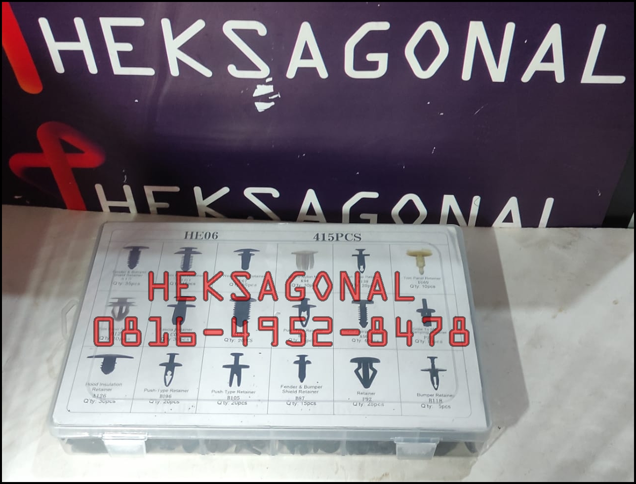 jual Baut Rivet Mobil Universal Car Push BPN | HEKSAGONAL